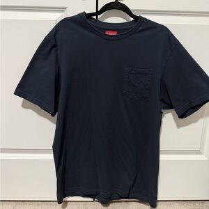 Supreme S Pocket Dark Blue Short Sleeve Tee